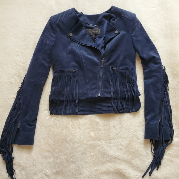 BCBGMAXAZRIA Brylee Fringe Jacket Size Small - Picture 3 of 8
